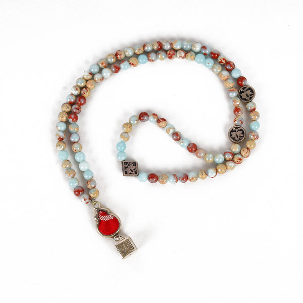 Jasper Rosary with red Kiswah