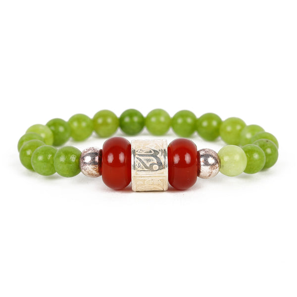 Peridot and Agate Bracelet