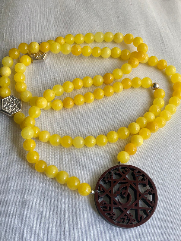 Yellow Jade & Brown Agate