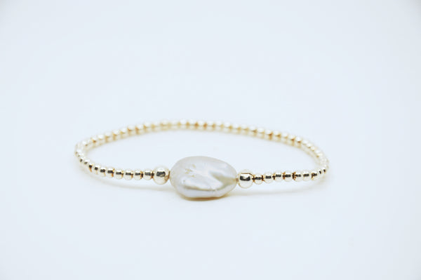 Pearl Silver Beads Bracelet